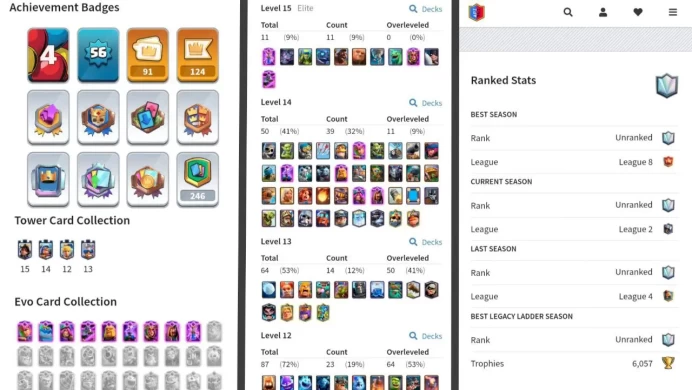 R79【KT 15_LVL 56.9】9 EVO▰11 ELITE▰50 CARD MAX▰91 RARE EMOTES▰11.7K TROPHY▰6.5K GEMS▰NC FREE▰RARE ACCOUNT