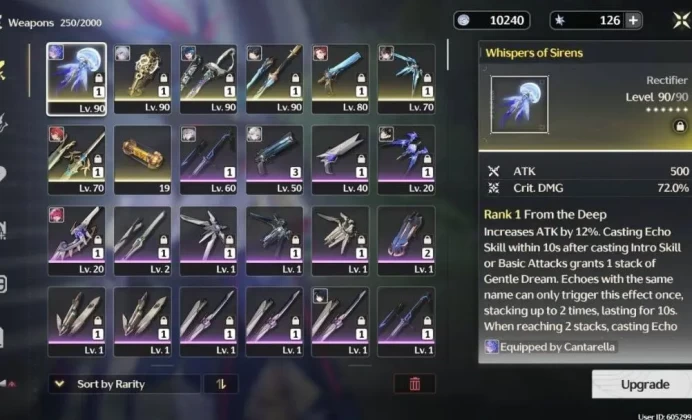 GOD ACCOUNT - EU - Union 67 - +16 5Stars (Characters&Weapons)- MORE CONS R6 - More farm available - +126 Gems - More Peties - [ALL INFO in Descr