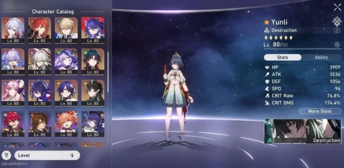 GOD !Account - EU - TR 70 - +32 !!! 5Stars (Characters& Light Cone's) - More Eidolons - +1400 Jade's - More Peties+ - [ALL INFO in Description]