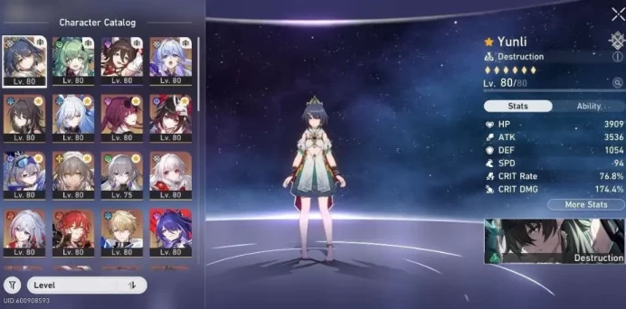 GOD !Account - EU - TR 70 - +32 !!! 5Stars (Characters& Light Cone's) - More Eidolons - +1400 Jade's - More Peties+ - [ALL INFO in Description]