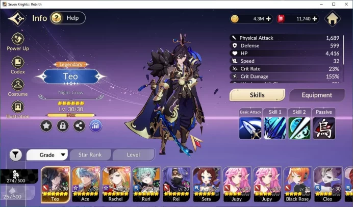 [Re:BIRTH] | Global |4 Legendary+11K Ruby |181 HSV| (TeoB6,AceB6,RachelB6,RuriB6) |Log Netmarble| Check SS (SKR834)