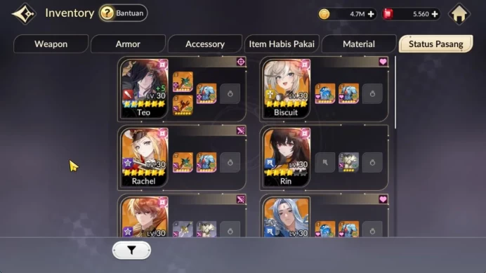 [Re:BIRTH]Global|11 Legendary|6 Special(TeoB6Tc2,BiscuitB6,Miho,YuShinB6,etc)+1 Pet(Pike)|5,5kRuby|Netmarble|CheckSS(SKR838)