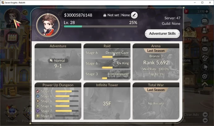 [Re:BIRTH] Global3000xxx|8 Legendary|(TeoTc2,PascalTc1,AceB6,RachelB6,Jave,Velika)|2900 Ruby|LogNetmarble| Check SS (SKR851)