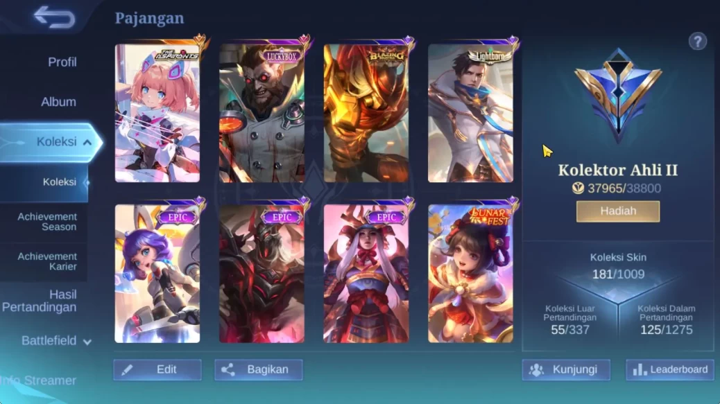 Hero 119 Skin 181|Emblem Max|Angela Aspirants,LuckyBox Roger,