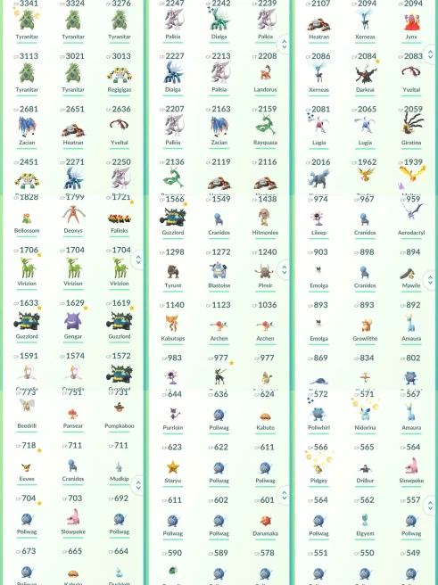 lvl33,have 35 Legendary,Regigigas Dialga Palkia Zacian Rayquaza Heatran etc,have many nice pokemons  N8958