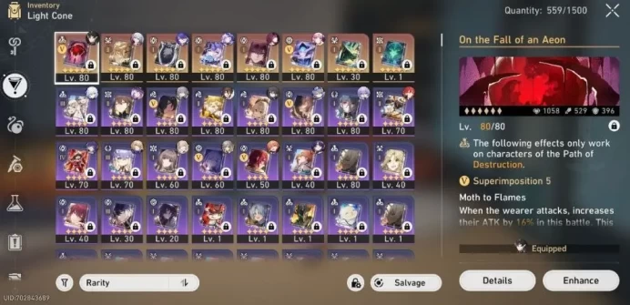 Top Account - EU - TR 70 - +25 5Stars ( Characters & Light Cone's )- More Eidolons E6 - 300/300 WARP - More Peties+ - [ALL INFO in Description]