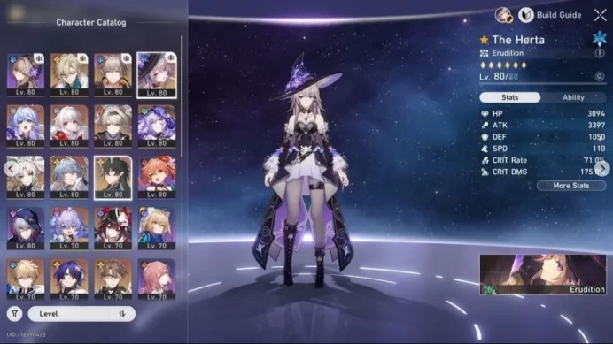 Top Account - EU - TR 70 - +23 5Stars (Characters & Light Cone's) - More Eidolons E6 - +100 STallar Jids - Selected WARP - More Peties+ - [ALL I