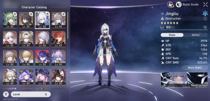 GOD Account - EU - TR 70 - +34 !! 5Stars (Characters& Light Cone's )- More Eidolons E6 - +70 STallar Jids - 300/300 WARP - More Peties+ - [ALL I