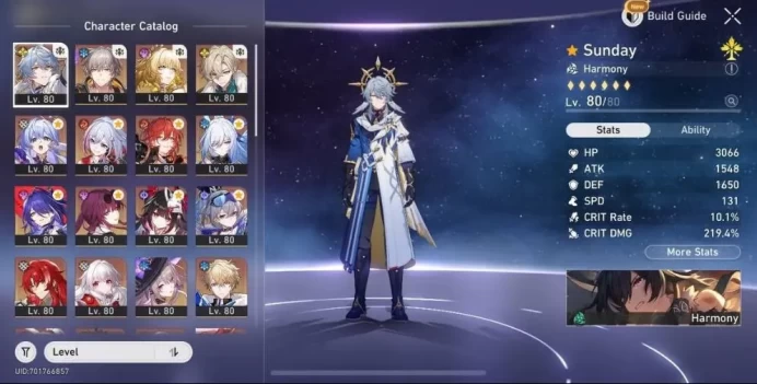 SUPER GOD Account - EU - TR 70 - +30 5Stars (Characters& Light Cone's) - More Eidolons E6 - +50 STallar Jids - ?/300 WARP - More Peties+ - [ALL 