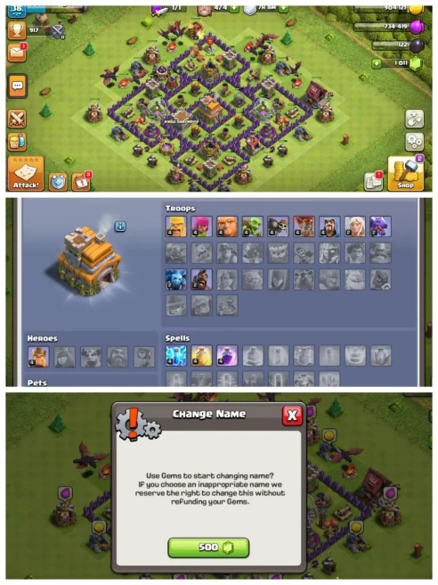112◆TH 7 SEMI MAX◆KING LVL 4◆NC 500◆4 BUILDERS◆1K GEMS