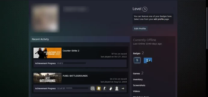 <<FACEIT>> _45 Days Warranty _ Last Online 3 year ago _Operation Wildfire Challenge_Loyalty Badge, Global Offensive, 5Y_NO VAC_97 hrs