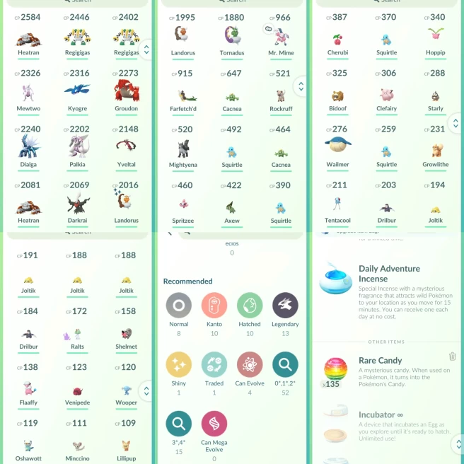 lvl23,have 13 Legendary, Mewtwo Groudon Kyogre Regigigas Dialga Palkia etc,have many  nice pokemons  N8971