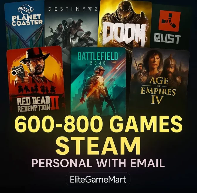 600-800 GAMES [ONLINE STEAM] Full access + Guarantee