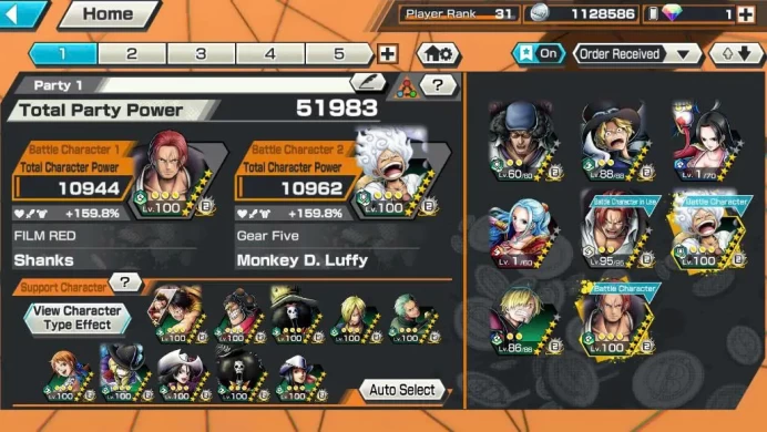 BR561-IOS+Android-5 Ex(Gear 5 Max+Shank Red+Sabo+Kuzan+Shank v4)+Good Medal+Support 161%+Uta v1+Ben Beckman+Queen v2+Sentomaru v2+Sugar+Carrot