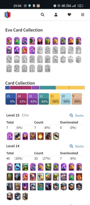 5 YR OLD CR 11000 CUPS, FREE NC, 40 MAX CARDS, 7 ELITE, 14 EVO, 54 EMOTES, 13 TOWER SKIN, 67 BANNER, 121 BADGES, KT 15 , ARENA 24 , AND OP SKINS