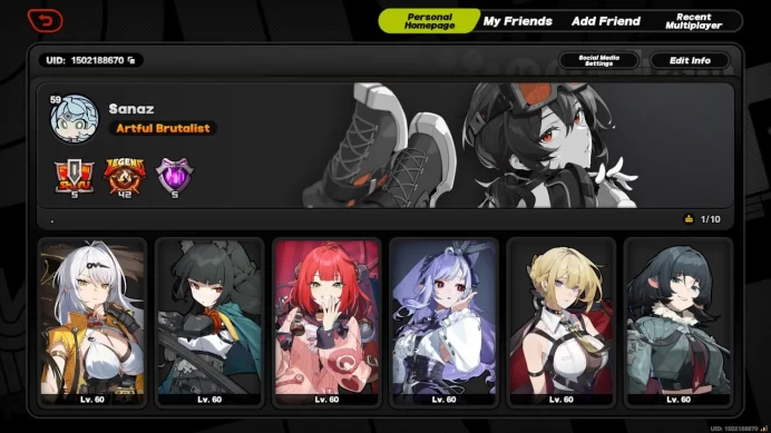 The Best Europe #1 - Level 59 - +32 !! 5Stars (Characters&Weapons) - +14 5Stars Bang Boo's   - More Cons M6 - ACC Season 1 ! - More Peties+  - [