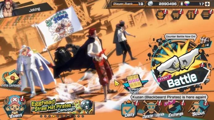 Global|7 META EX[Kuzan,Linlin,Olin the Oiran,Zephyr,Sakazuki,FRShanks,Divine Shanks]|Rank 19|Log Bandai|Check SS(OPBR900)