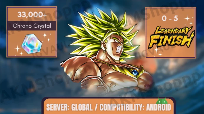 [ANDROID] Ultra Legendary Super Saiyan Broly [purple] ◈ 33000+ Chrono Crystals ◈ Bandai Login ◈ 0-5 Random LL ◈ Full Access ◈ Instant Delivery