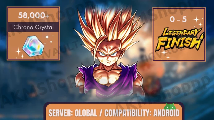 [ANDROID] Ultra Beast Gohan [yellow] ◈ 58000+ Chrono Crystals ◈ Bandai Login ◈ 0-5 Random LL ◈ Account UL ◈ Full Access ◈ Instant Delivery