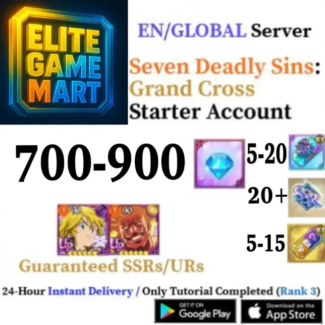 AUTO DELIVERY / GLOBAL / 700-900 Diamonds / 5 - 20 UR / 5 - 15 SSR / 20+ SR