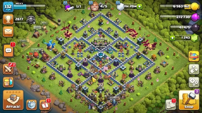 TH 13-BH 8|LV 132|TROPHY 2877|HH 7|BK 60,AQ 63,GW 41,MP 40,RC 11|1259 Gems|CN OFF|Protect OFF |TAKE MAIL|CHECKSS(COC1413)