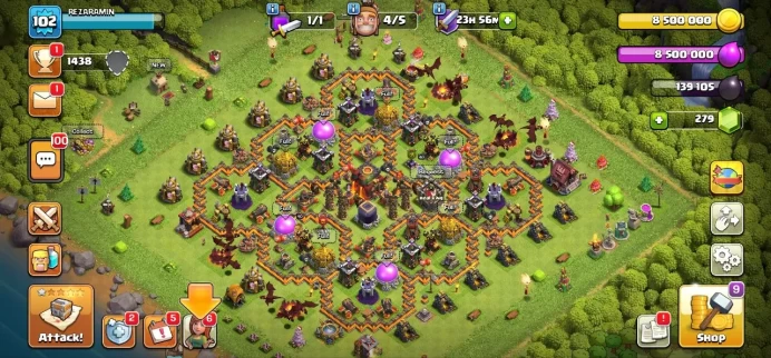 TH10 Clash of Clans – Level 102 / Heroes: 40 | 40 | 10 | Builders: 5 / Best Price – Quick Delivery / DM for details
