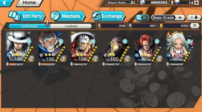 BR607-IOS+Android-Garp Boost 3+5 Ex(Lucci+Akainu+Snake+Shank)+Good Medal+Support 145%+Pacifista Max+Kaku+S-Bear+Egghead Zoro+S-Hawk+Shark+King