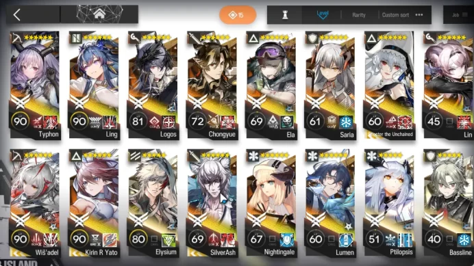 Lv72|222 OP|Act III 15-1|11k Orundum + 7 Limited [Wisadel Potential 5,Ling,Specter Alter,Kirin,Pepe,Chongyue]|Check SS(AK996)