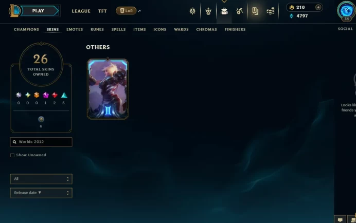 EUW EMAIL CHANGEABLE Black Alistar Victorious Jarvan IV Worlds 2012 Riven+Her 2012 icon 57 champions 26 skins last play 2021 + Inventory skins