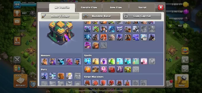 Th 14 max/Hero (76 78 41 53 27) wall 14.15( max) Defend max/ level 194 (C821)
