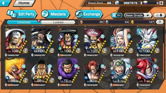 BR610-IOS+Android-Hyber 50+15 Ex(Gear 5 v2+Kizaru+Garp+Roger v2+Kaido+Akainu+Shank v4+Shank v3)+Vip Medal+Support 161%+Many Bounty Festival Max