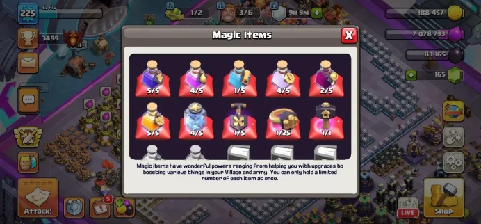 Clash of Clans (Android/iOS) SC ID- [Big Sale] TH 15 - Level 225- Heroes(67/75/44/33) - Build 9 - Cheapest price