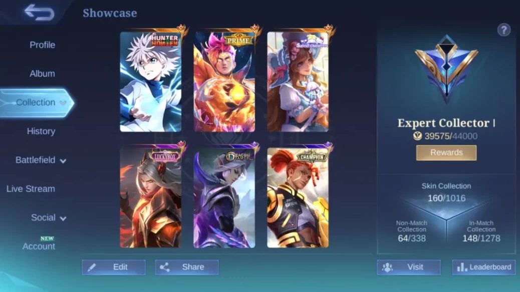 Claude Prime,Harith Hunter|Leomord LBox|6 Epic,Tigreal LB,Cyclops Saber,LingDT,ETC|Take Email|Check SS(MLBB1488)