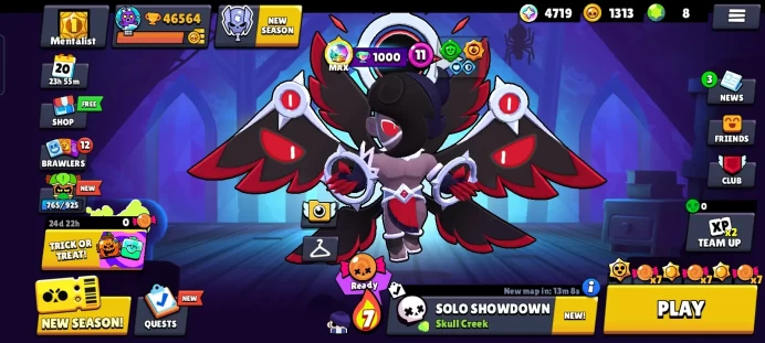 93 BRAWLERS / 27 MAX + 46.5K TROPHY / 202 SKIN / ONE ACCOUNT LIFETIME FUN