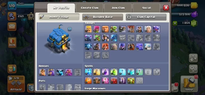 Clash of Clans TH12 Clash of Clans – Level 120 / Heroes: 43 | 45 | 20 | 20/ Builders: 6 / Best Price – Quick Delivery / DM for details