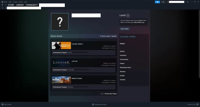 [ID:90502][NONPRIME][VERY RARE][1K HOURS+][COMMENDATIONS 3x150] UN (UNRANKED || 0 MM || 1668 HOURS)