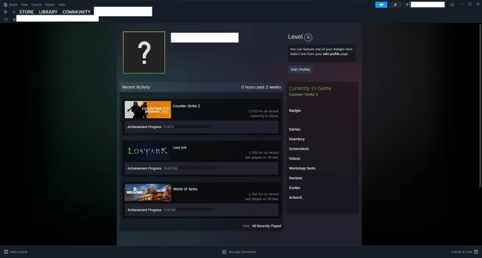 [ID:67231][NONPRIME][VERY RARE][1K HOURS+][COMMENDATIONS 3x150] UN (UNRANKED || 0 MM || 1702 HOURS)