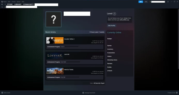 [ID:21198][NONPRIME][VERY RARE][1K HOURS+][COMMENDATIONS 3x105] UN (UNRANKED || 0 MM || 1577 HOURS)