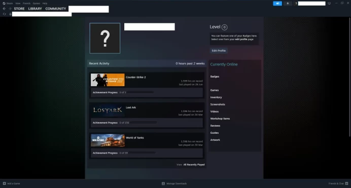 [ID:105722][NONPRIME][VERY RARE][1K HOURS+][COMMENDATIONS 3x250] UN (UNRANKED || 0 MM || 1599 HOURS)
