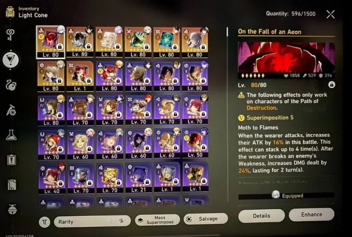 GOD Account - EU - TR 70 - +27 5Stars (Characters&Light Cones) - More Eidolons E6 - +140 Staller Jids - 300/300 Warp - More Peties+ [ALL INFO in