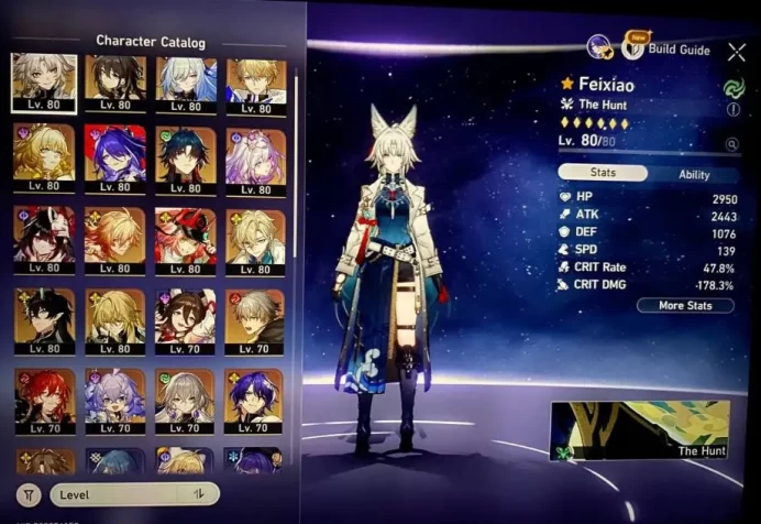 GOD Account - EU - TR 70 - +27 5Stars (Characters&Light Cones) - More Eidolons E6 - +140 Staller Jids - 300/300 Warp - More Peties+ [ALL INFO in