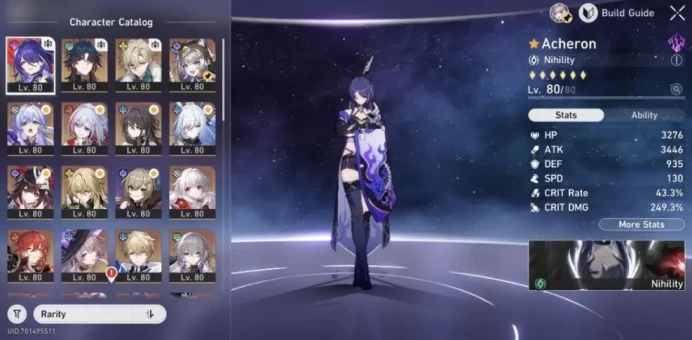 SUPER GOD Account - EU - TR 70 - +34 5Stars (Characters&Light Cones) - More Eidolons E6 - +300 Crystall - - More Peties+ [ALL INFO in Descriptio