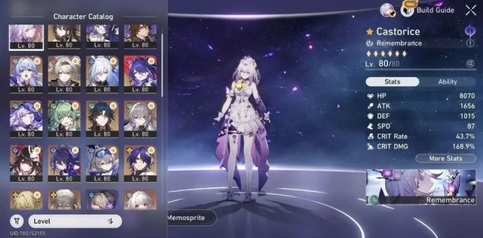 SUPER GOD Account - EU - TR 70 - +33 5Stars (Characters&Light Cones) - More Eidolons E6 - +20 WARP - +120 Days Supply - More Peties+ [ALL INFO i