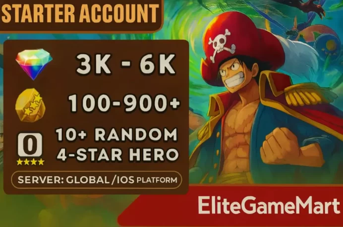 [IOS Global]◈ 4000+ Diamonds ◈ 300+ Gold Fragment ◈ Instant Delivery◈ 20-60+ Random [4 Stars Hero] ◈