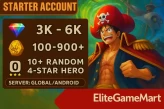 [ANDROID Global]◈4000-5000 Diamonds ◈ 200-400+ Gold Fragment ◈ Instant Delivery◈ 40~+ Random [4 Stars Hero] ◈