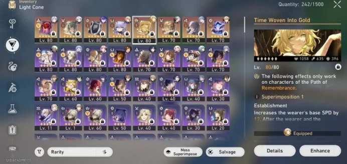 GOD Account - NA (America) - TR 70 - ++26 5Stars (Characters&Light Cones) - More Eidolons E6 - +699 Staller Jids - ? Warp - More Peties+ [ALL 