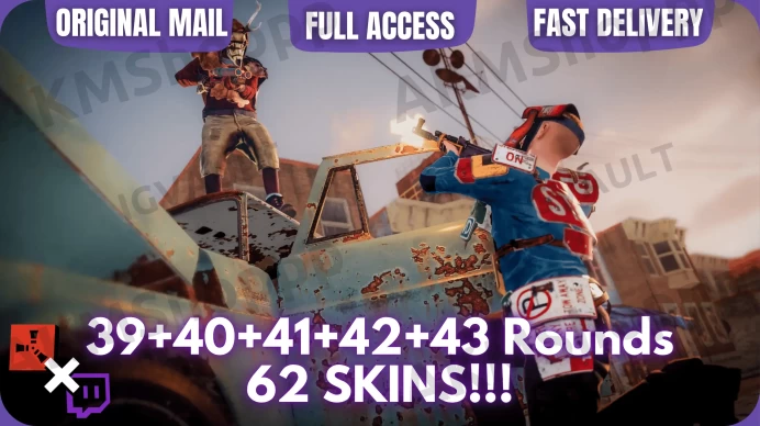 RUST Fresh Steam Account ◈ 0 Hours Played ◈ 62 RUST SKINS ◈ 39+40+41+42+43 Twitch Drops ◈ Full access ◈ Original Data ◈ Instant Delivery 24/7