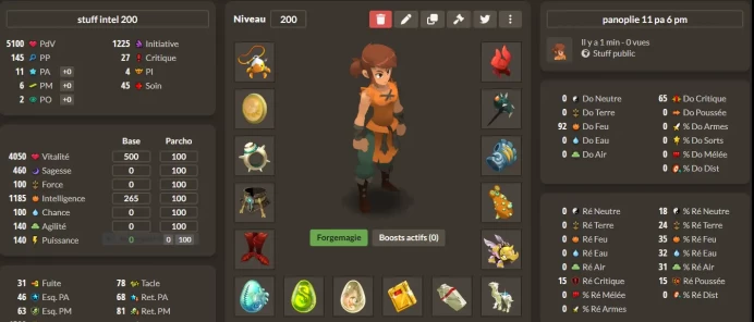 Brial> Compte All any classe LVL 200 Jamais Certifier / Avec stuff Intel 11pa 6 pm