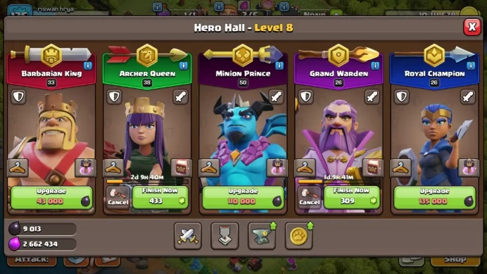 TH 14-BH 9|LV 136|TROPHY 2451|HH 8|BK 33,AQ 38,GW 26,MP 50,RC 26|CN OFF|Protect OFF |TAKE MAIL|CHECKSS(COC1439)