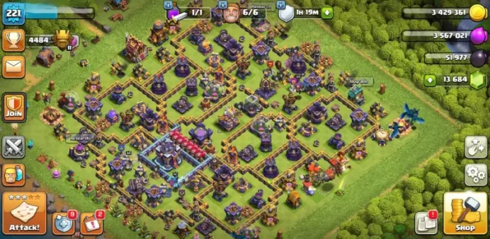TH 15 (95% MAX)  LEVEL 221  BK 83 AQ 90 MP 61 GW 65 RC 40 13K GEMS 2350 POINT LEAGUE 9 EPIC EQUIPMENT  INSTANT DELIVERY